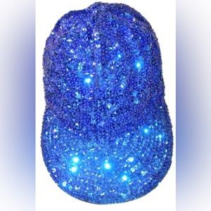 Navy blue sequin ball cap